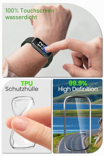 Yaekea 3 Pack Transparent Schutzhülle Kompatibel mit Fitbit Inspire 3 Screen Protector TPU Overall Bumper Case Ultra-dünne Voll Gesicht Abdeckung Ersatz Bumper Zubehör für Inspire 3 Smartwatch