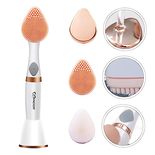 Ipetboom 1 Conjunto Dispositivo de lavagem limpeza facial esfoliante pele elétrica limpador facial l