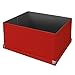 Samsill Pop N’ Store Decorative Storage Box with Lid, Collapsible and Stackable, Large Mega Box, Interior Size (9.75”X9.75”X5.75”), Red