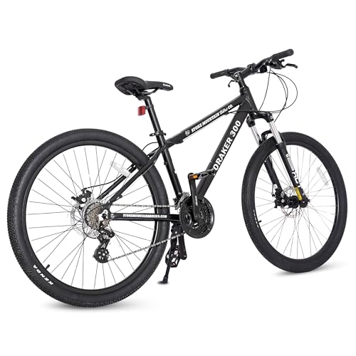 Image of 5Seconds Foraker 300 Hybrid Mountain Bike for Men Women -21 Speed Adult Bicycle, Lightweight Aluminum Frame, Front Suspension, Mechanical Disc Brakes, Trigger Shifters, All-Terrain MTB