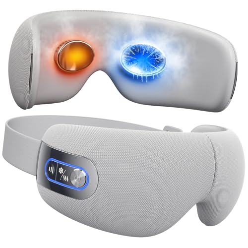 BOB AND BRAD EYEFLOW Eye Massager with Heat & Cooling, FSA Eligible and HSA - Semiconductor Cold Compress Eye Mask for Migraines, Dry Eyes & Dark Circles, Heated Temple Massager for Headaches & Sleep