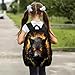 Huke Kids Wolf Backpack for Boys Girls, Cool Black Gold Lightning Backpack for School & Travel, Big Kids Child Backpacks, Elementary Middle High College Student Bookbag, Fire Wolf, 17 Inch