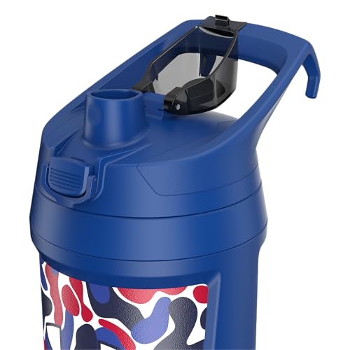 Image of Under Armour 32 oz Insulated Water Bottles - Sports Water Jug with Fence Hook, Leak Resistant for Baseball, Football & More, 32 oz Insulated, Royal Hypercamo