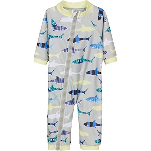 Image of SwimZip UPF50+ Boys Swim Shirt, Long Sleeve One Piece Kids Sunsuit