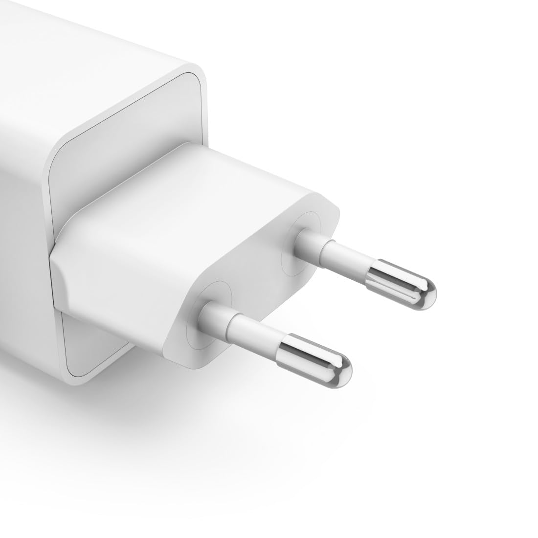 Hama Schnellladegerät, 40W (Ladegerät mit 2X USB C, unterstützt Power Delivery und Qualcomm Quick Charge, Zwei Geräte gleichzeitig Laden, superklein und kompakt, GaN Charger, akkuschonend) weiß