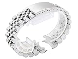 18 mm, in acciaio INOX, stile Giubileo di ricambio per orologi in stile Vintage