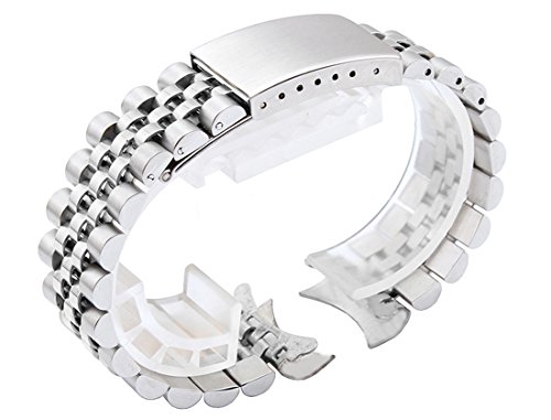 18 mm, in acciaio INOX, stile Giubileo di ricambio per orologi in stile Vintage