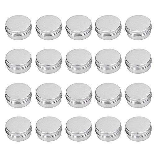 Preisvergleich Produktbild Ruiting Aluminium-Kosmetikdose, rund, für Make-up, 20 Stück