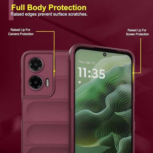 Image of Zapcase Back Case Cover for Moto G35 5G | Compatible for Moto G35 5G Back Cover | Liquid Silicon Magic Case with Camera Protection | Plum
