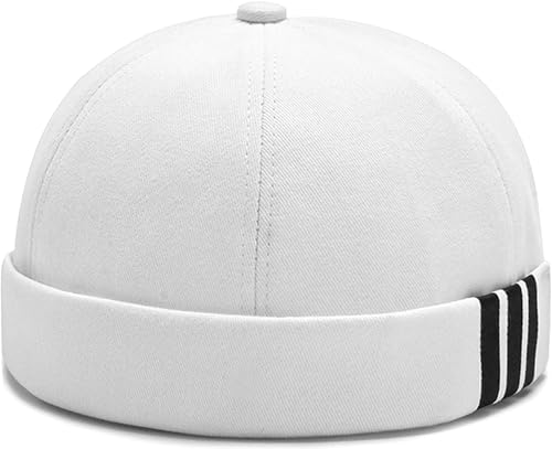 Image of Dome Brimless Hats for Women Men Beanie Docker Cap Sailor Skull Cap
