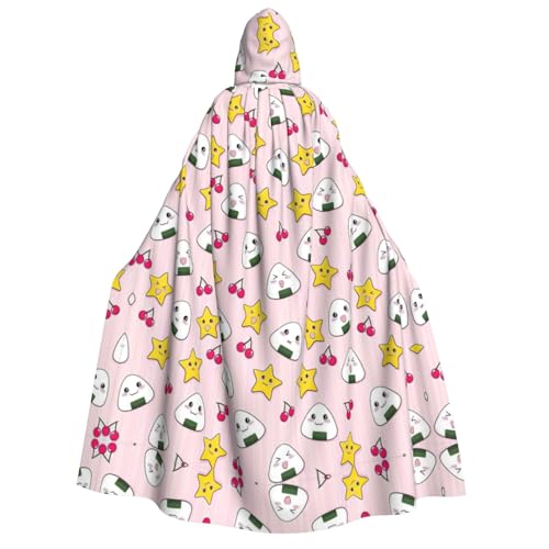 Cape à capuche motifs étoiles et boules de riz, le cadeau parfait pour passionnés de cosplay