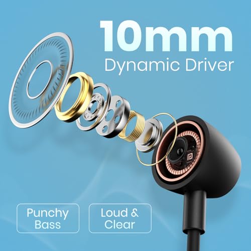 Image of Portronics Harmonics Z12 in Ear Bluetooth Neckband with Metallic Built & Hall Switch(ON /OFF),Upto 35 Hours Playtime, Gaming /Music Mode, Low Latency, Bluetooth Version 5.3V, Type C Fast Charging(Black)