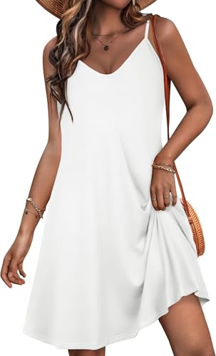 Image of JOELLYUS Womens Spaghetti Strap Dress Summer Dresses Beach Cover Ups Casual Sundresses with Pockets 2026
