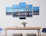 Arthur Ravenel Jr. Bridge Wall Art, Canvas Prints Ravenel Bridge Posters Framed, Cooper River Bridge