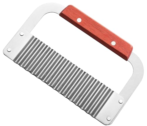 Crinkle Cutter Stainless Steel Potato Slicer Heavy Duty Wavy Crinkle