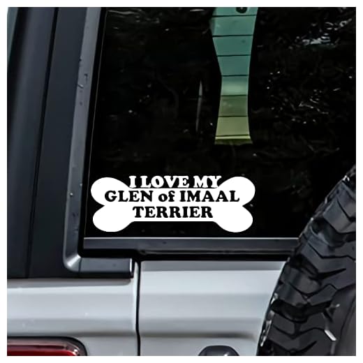 MHDStickerCo I Love My Glen of Imaal Terrier Dog Bone Vinyl Decal Sticker Custom Truck Bumper Window Laptop Car Notebook Mug Tumbler Gift Family