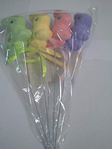 4 Bastoncini con Coniglietti Pasquali di Diverso