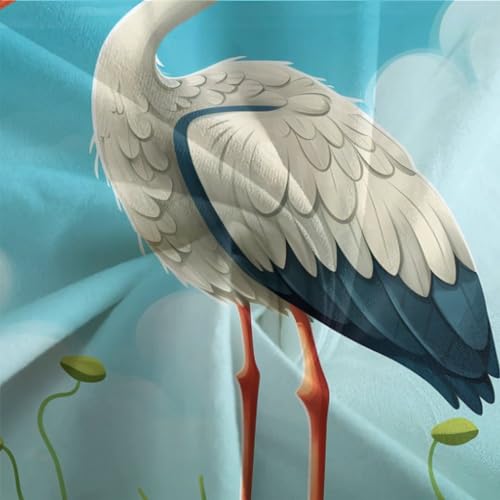 Housse de couette aigrette 3D 200x200 cm en microfibre avec 2 taies d'oreiller