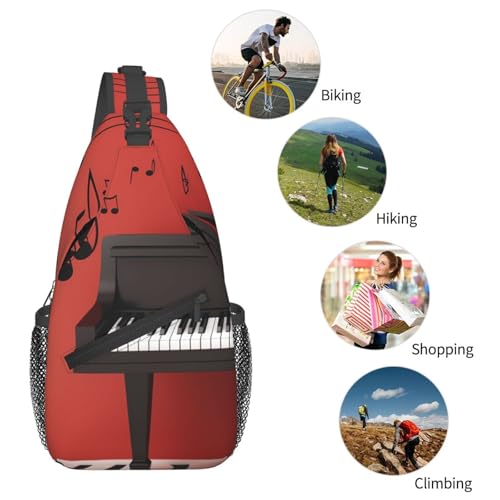 Mochila Sling Negra Compacta Para Uso Diario miniatura 5