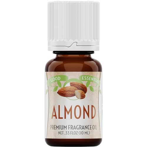 Image of Good Essential - Professional Almond Fragrance Oil 10 ml for Diffuser, Candles, Soaps, Perfume, Aromatherapy 0.33 fl oz