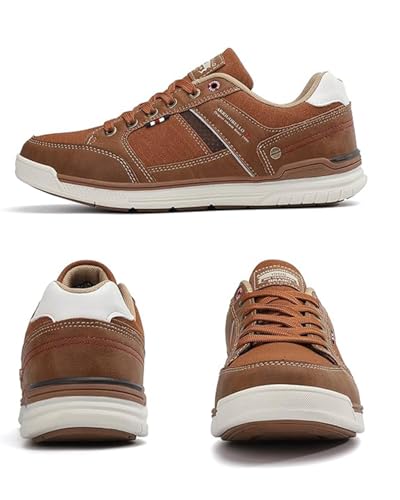 Image of ARRIGO BELLO Mens Casual Shoes Fashion Sneakers Breathable Comfort Classic Lace-Up Low Top Walking Shoes