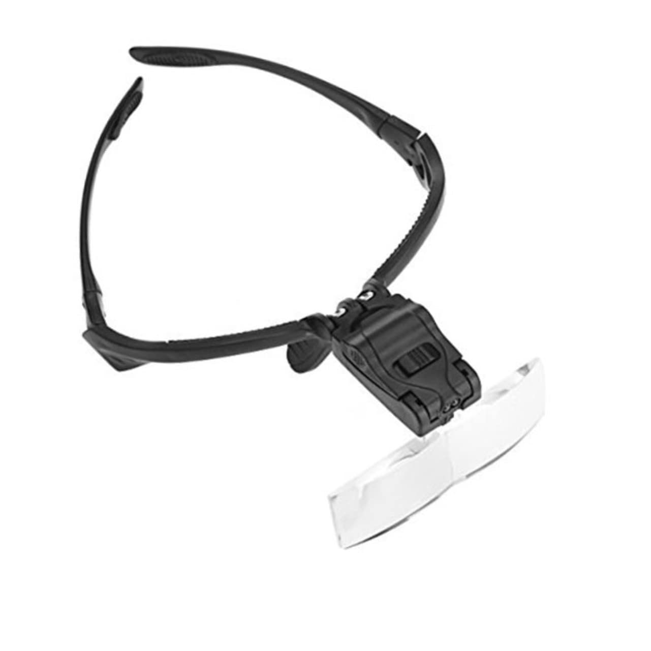NIYANGLE 5pcs Loupe Magnifying Goggle Visor with Magnifier with Interchangeable Lenses for Reading Jewelry Inspection and Close Work Black