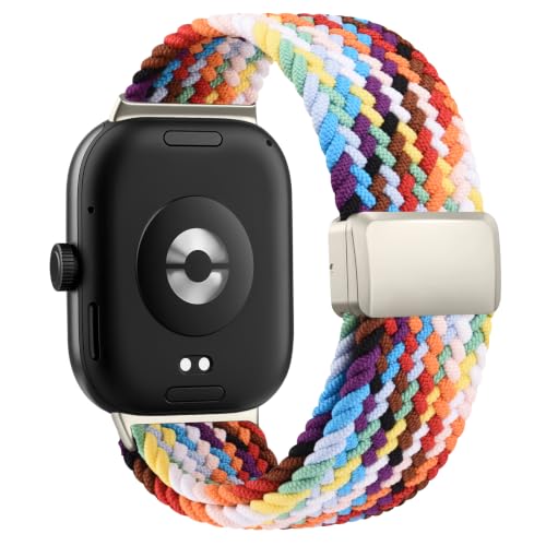 Image of Tobfit Stretchy Nylon Braided Band for Redmi Watch 6 /Redmi Watch5 /4 & Xiaomi Smart Band 8 Pro /9 Pro - Breathable, Adjustable Quick-Release Replacement Strap