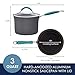 Rachael Ray Cucina Hard Anodized Nonstick Sauce Pan/Saucepan with Lid, 3 Quart, Blue
