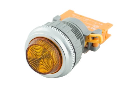 Alpinetech PLN-30 30mm 120V AC/DC LED Pilot Indicator Light (Yellow)