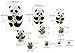 Cute Animal Theme Black and White Panda Egg Shape Wooden Handmade Nesting Dolls Matryoshka Dolls Set 10 Pieces for Kids Toy Birthday Home Kids Room Decoration