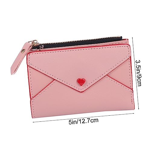 2pcs Pu Leather Wallets for Women Compact Zippered Card Holders Button Closure Stylish Purses for Travel and Shopping2