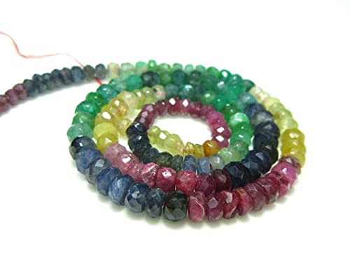 Multi Sapphire Ruby Emerald pierres naturelles de 3 à 4.5mm pour création de bijoux - 3