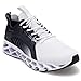 Women's Walking Shoes Lightweight Breathable Tennis Running Blade Fashion Sneakers for Athletic Sports Training Jogging Travel Black White Size 8