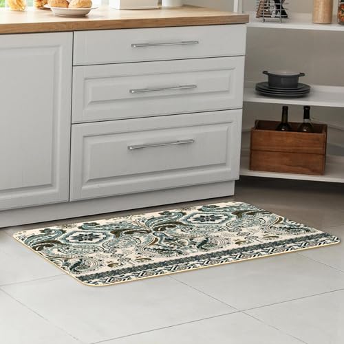 Tapis de cuisine lot de 2 lavable et absorbant style rétro vintage