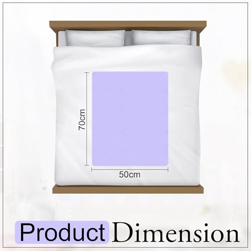 Image of GLUN Quick Dry Absorbent Baby Bed Sheet for Mattress Protector, Pack of 2 Baby Pleasing Lavender Bed Sheet, Size 50x70cm, Waterproof, Quick Drying, Anti-Itching Cloth
