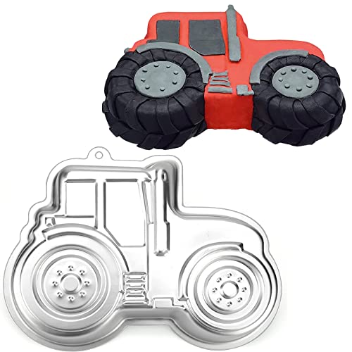 Cayanmydery Moule à gâteau en forme de tracteur, moule à gâteau 3D anti-adhésif en alliage d'aluminium