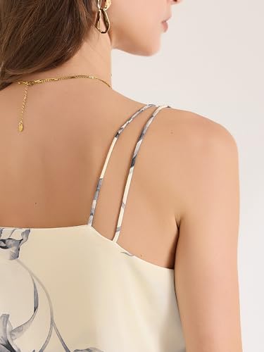 Camisola de satén floral con cuello en V para mujer 5