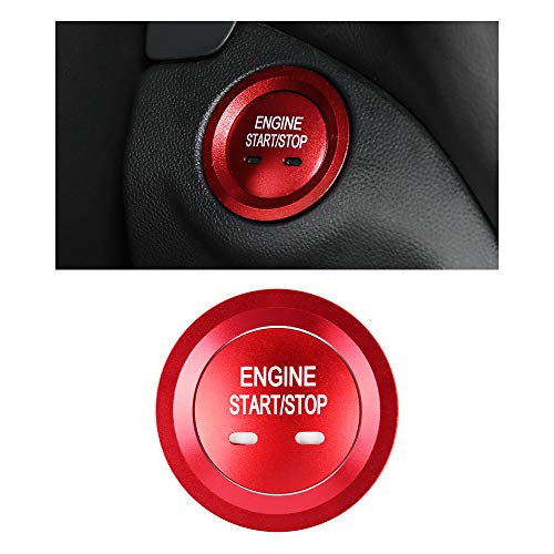 CARFIB Calcomanías de botón de encendido para Chevrolet Chevy EQUINOX, accesorios de arranque, tapas de tapas, piezas de 2018 y 2019, decoración interior del coche, para hombres y mujeres, aleación de