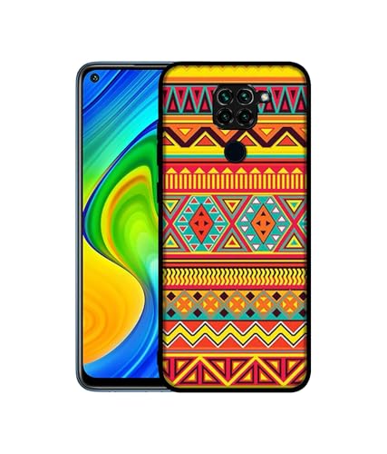 Image of Artistic Rangoli Design Premium 2D Printed Metal Back Case Cover for Mi Redmi Note 9 4G