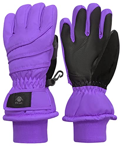 Image of N'Ice Caps Kids Waterproof Winter Thinsulate Warm Gloves | Boys and Girls Snow Ski Gloves with Durable Grippers on Palms, Fingers and Thumbs, 3M Insulation Ideal for Cold Weather
