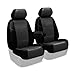 Coverking Custom Fit Center 50/50 Bucket Seat Cover for Select GMC Yukon XL 1500/2500 Models - Premium Leatherette 2-Tone (Charcoal Gray with Black Sides)