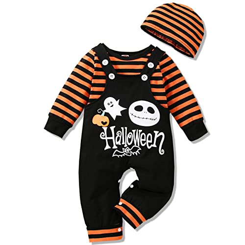 Image of VINUOKER 3pcs Baby Boy Halloween Thanksgiving Day Christmas Outfits Set