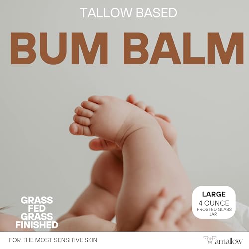 Amallow Baby Bum Balm - Organic Diaper Area Cream for Sensitive, Rash-Prone Skin - Petroleum & Fragrance-Free - Gentle Moisturizing Balm - 4 oz - Image 3