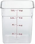Cambro 4SFSPP190 4 Qt. Translucent Container with SFC2452 Kelly Green Lid, 4Quart, pack of 2