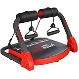 TOGEDI Core Trainers Ab Crunch Home Abdominal Cardio Machine Body Fitness Pectoral Muscle Biceps Building Workout Exerciser Equipment with Resistance Bands Exercise Guide Sport Towel for Gym Office