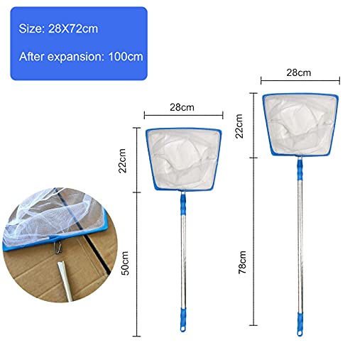 Zwembad Skimmer Schepnet met Telescopische Paal, Zwembad Schepnet Reiniging, Vijver Leaf Mesh Skimmer voor Spa… - Image 6