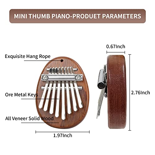 Vesaneae Mini Kalimba 8 Touches, Piano à Pouce Portable à Marimbas, Thumb Piano, Piano à Doigts en bois, Kalimba… - Les Beatles, Paul McCartney, John Lennon, RIngo Starr, George Harrison Vesaneae Mini Kalimba 8 Touches, Piano à Pouce Portable à Marimbas, Thumb Piano, Piano à Doigts en bois, Kalimba… – Image 3