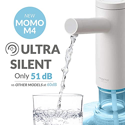 Momo Lifestyle M4 Water Dispenser Automatic Rechargeable Silent + 5 Gallon Bottle Sleeve Neoprene Double Sided (Ocean) #TOP4