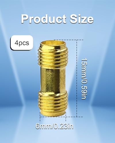 Adaptador Conector SMA Hembra a Hembra, 4 Unidades miniatura 4