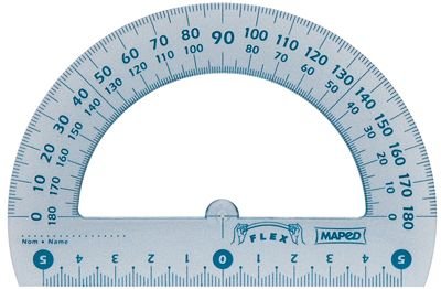 Maped Protractor in Unbreakable Plastic 180° 12 cm [Office Supplies]